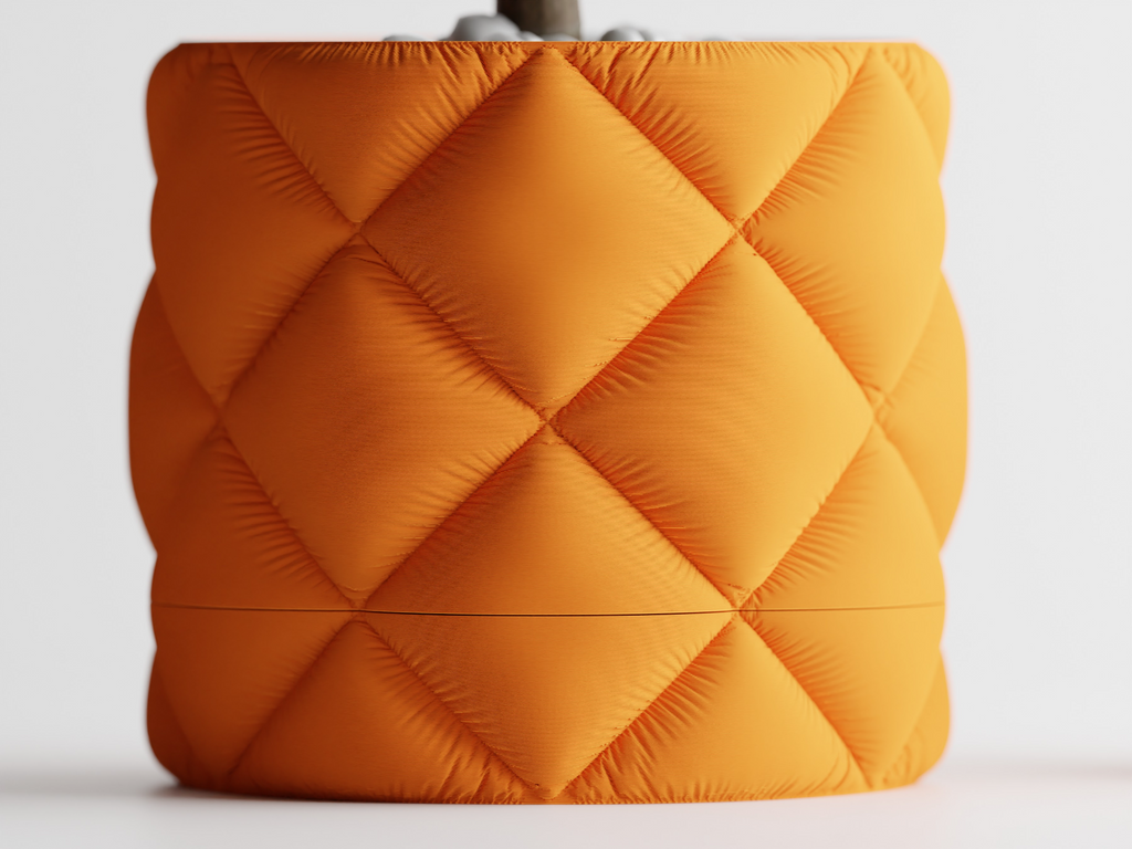 Kapitone Duvar Saksısı – Modern Turuncu Mini Saksı