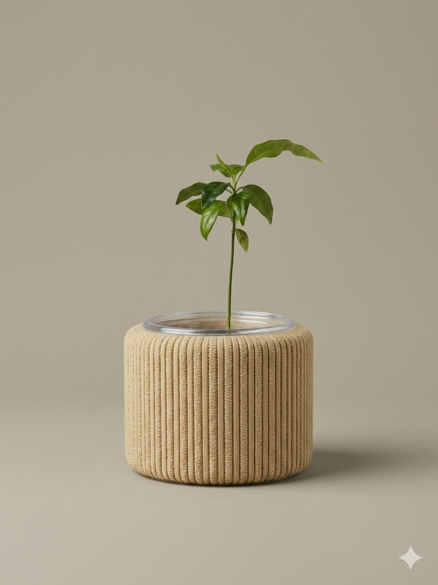 Natura Fitilli Dekoratif Saksı